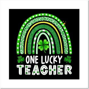 One Lucky Teacher Rainbow St Patrick’s Day Posters and Art